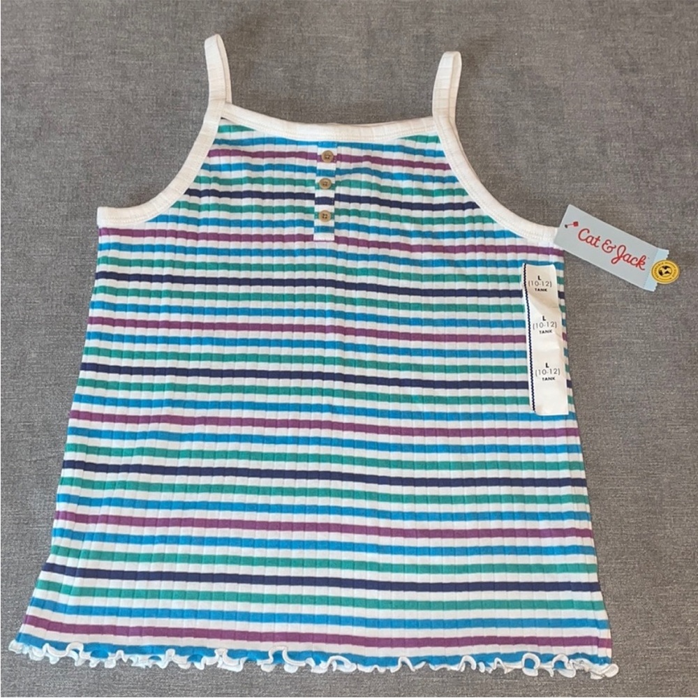 Cat & Jack Girl's Striped Tank Top